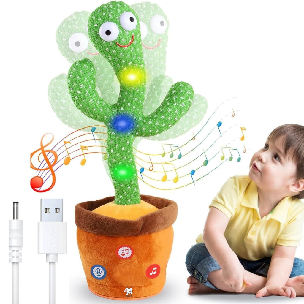 Maha traders|Talking Cactus Baby Toys for Kids Dancing Cactus Toys Can Sing Wriggle & Singing Recording Repeat What You Say Funny Education Toys for Children Playing Home Decor for Kids