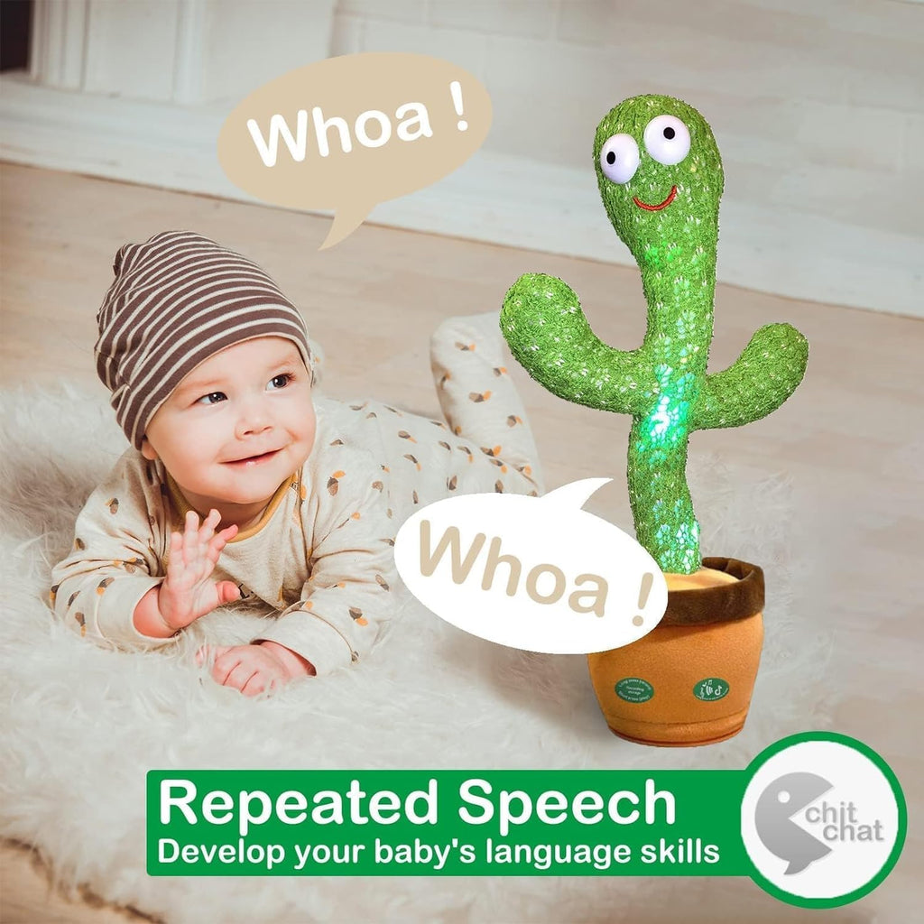 Maha traders|Talking Cactus Baby Toys for Kids Dancing Cactus Toys Can Sing Wriggle & Singing Recording Repeat What You Say Funny Education Toys for Children Playing Home Decor for Kids